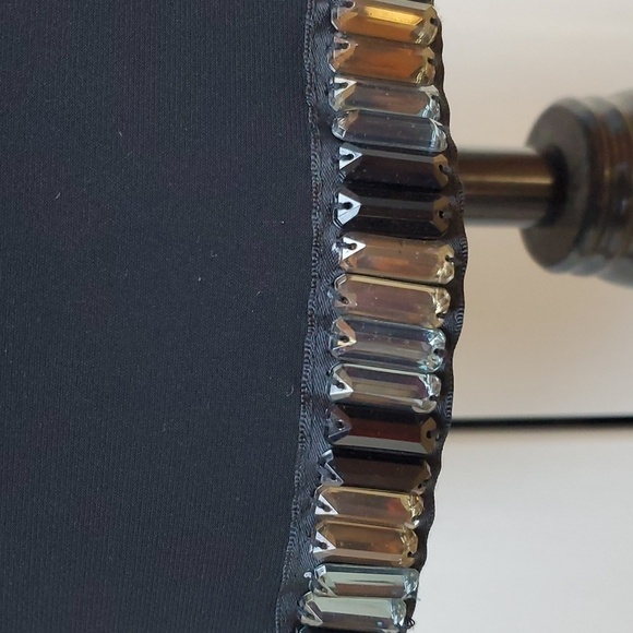 Joseph Ribkoff- Womens Black Double V Beaded Evening Dress Stunning! Sz.10 - Picture 4 of 12